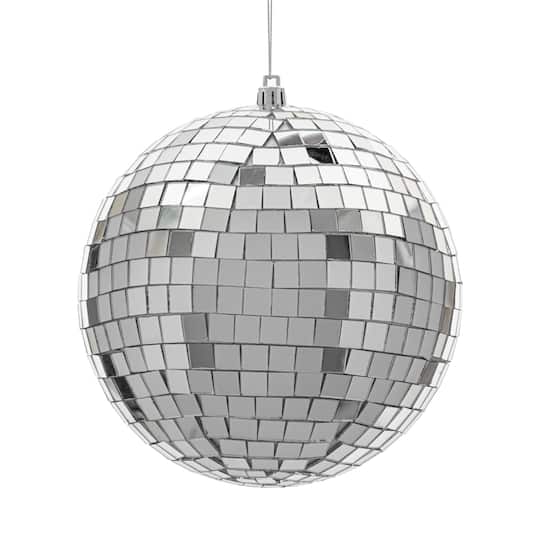 Vickerman 6" Mirror Ball Ornaments, 4ct. in Silver | Michaels®